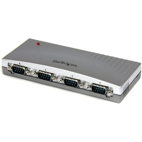 StarTech.com USB to Serial Adapter Hub - 4 Port - Bus Powered - DB9 (9-pin) - USB Serial - FTDI USB to Serial Adapter