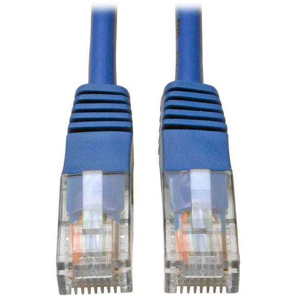 Tripp Lite Cat5e 350 MHz Molded (UTP) Ethernet Cable (RJ45 M/M) PoE Blue 2 ft. (0.61 m)