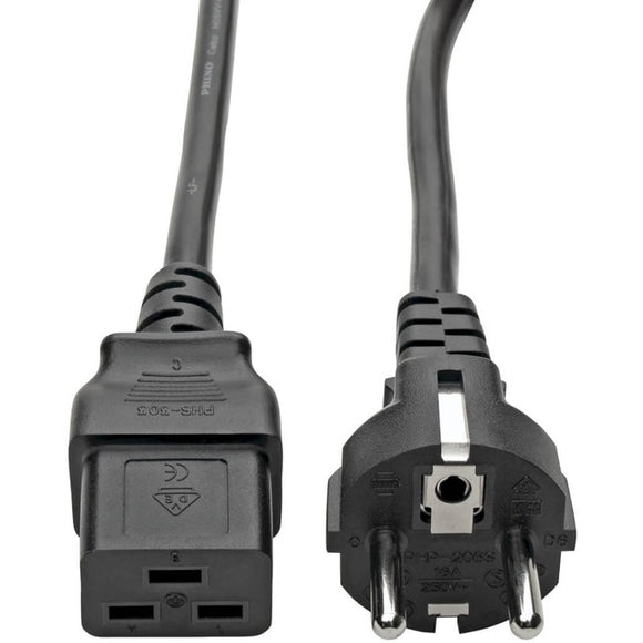 Tripp Lite 8ft 2-Prong Computer Power Cord European Cable C19 to SCHUKO CEE 7/7 Plug 16A 8'