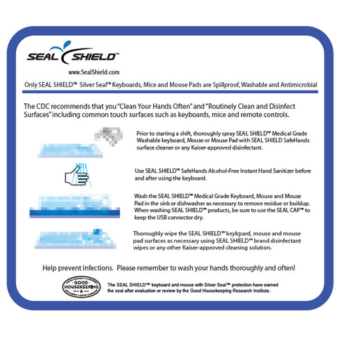 Seal Shield Medical Grade Antibacterial Mouse Pad