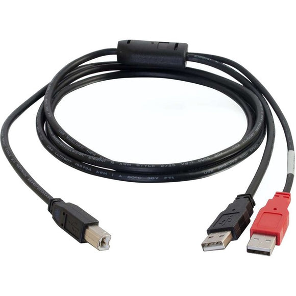 C2G 6ft USB 2.0 One B Male to Two A Male Y-Cable