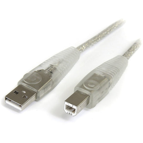 StarTech.com StarTech.com - Transparent USB 2.0 cable - 4 pin USB Type A (M) - 4 pin USB Type B (M) - ( USB / Hi-Speed USB ) - 10 ft