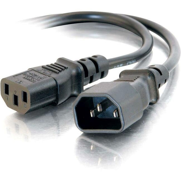 C2G 4ft 16 AWG 250 Volt Computer Power Extension Cord (IEC320C14 to IEC320C13)