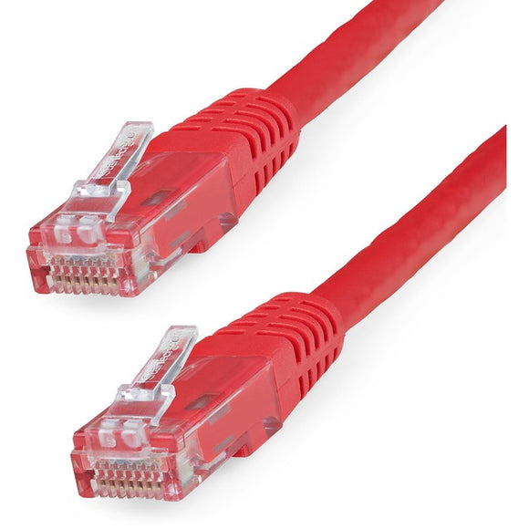 StarTech.com 3ft CAT6 Ethernet Cable - Red Molded Gigabit - 100W PoE UTP 650MHz - Category 6 Patch Cord UL Certified Wiring/TIA