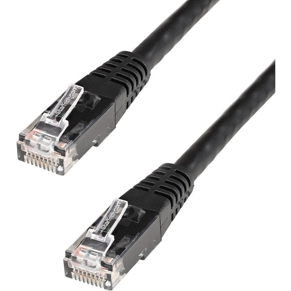 StarTech.com 1ft CAT6 Ethernet Cable - Black Molded Gigabit - 100W PoE UTP 650MHz - Category 6 Patch Cord UL Certified Wiring/TIA