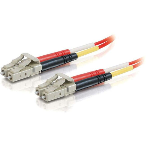 C2G 2m LC-LC 62.5/125 OM1 Duplex Multimode PVC Fiber Optic Cable - Red