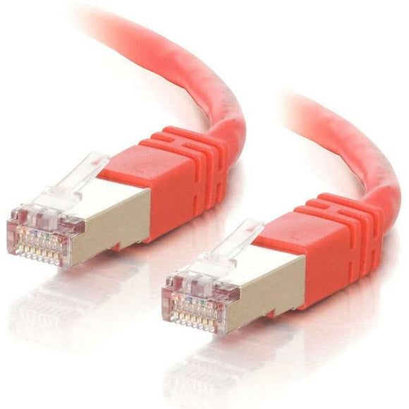 C2G-150ft Cat5e Molded Shielded (STP) Network Patch Cable - Red