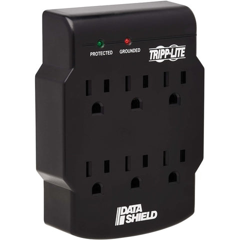 Tripp Lite Surge Protector Wallmount Direct Plug In 120V 6 Outlet 540 Joules Black