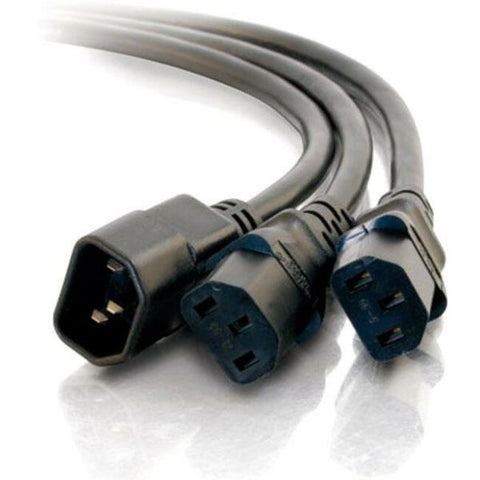 C2G 6ft 1-to-2 Power Cord Splitter - 16 AWG - IEC320C14 to IEC320C13 (2)