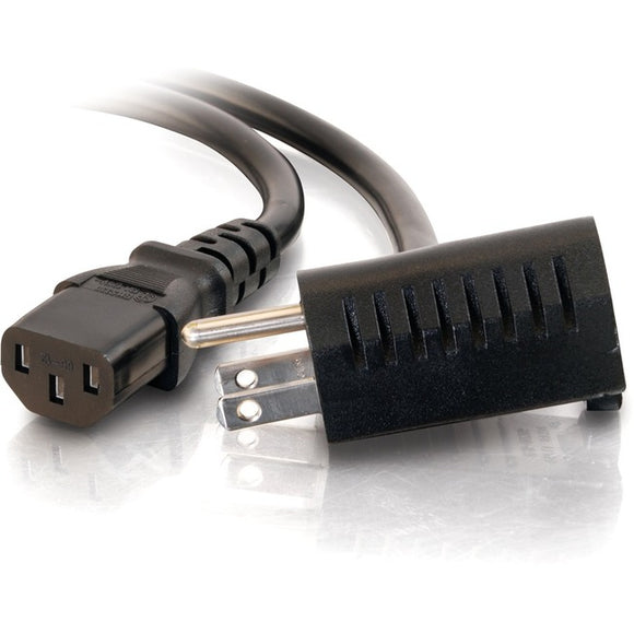 C2G 3ft 16 AWG Universal Power Cord With Extra Outlet