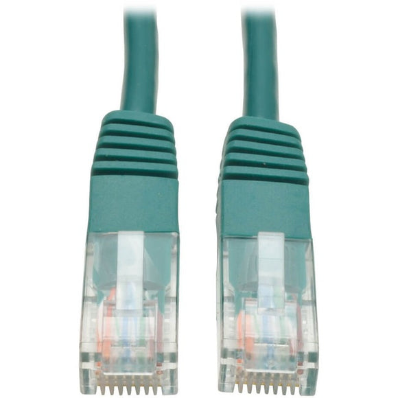Tripp Lite Cat5e 350 MHz Molded (UTP) Ethernet Cable (RJ45 M/M) PoE Green 3 ft. (0.91 m)
