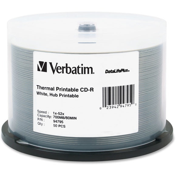 Verbatim DataLifePlus 94795 CD Recordable Media - CD-R - 52x - 700 MB - 50 Pack Spindle