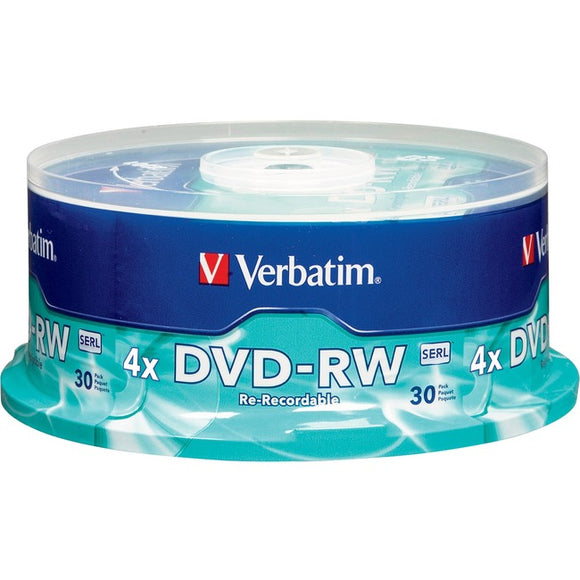 DVD-RW 4.7GB 4X with Branded Surface - 30pk Spindle