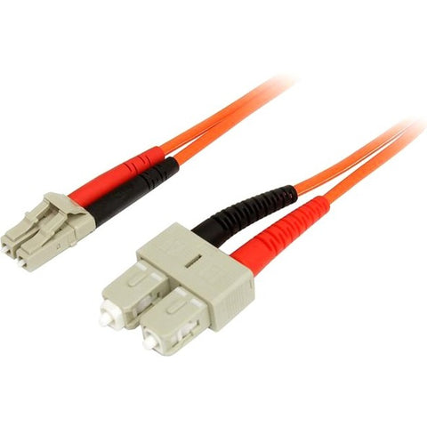 StarTech.com 5m Fiber Optic Cable - Multimode Duplex 50/125 - LSZH - LC/SC - OM2 - LC to SC Fiber Patch Cable