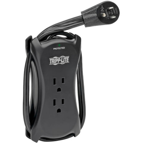 Tripp Lite Protect It! 3-Outlet Travel-Size Surge Protector 18-in. (45.72 cm) Cord 1050 Joules 2-USB Charging Ports