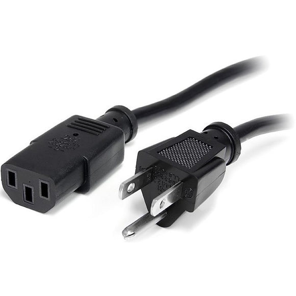 StarTech.com 10ft (3m) Computer Power Cord, NEMA 5-15P to C13, 10A 125V, 18AWG, Black Replacement AC PC Power Cord, TV/Monitor Power Cable