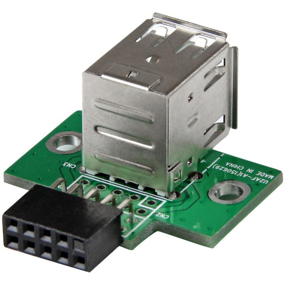 StarTech.com 2 Port USB Motherboard Header Adapter - USB A to USB 10 Pin Header F/F