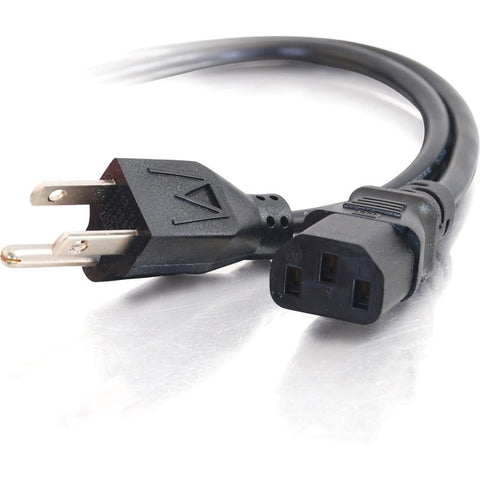 C2G 12ft Power Cord - 18 AWG - NEMA 5-15P to IEC320C13