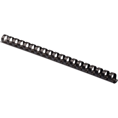 Fellowes Plastic Combs - Round Back, 1/2" , 90 sheets, Black, 25 pack