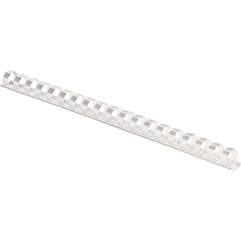 Fellowes Plastic Combs - Round Back, 3/8" , 55 sheets, White, 100 pk