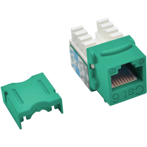 Tripp Lite Cat6 Cat5e 110 Style Punch down Keystone Jack RJ45 Green TAA GSA