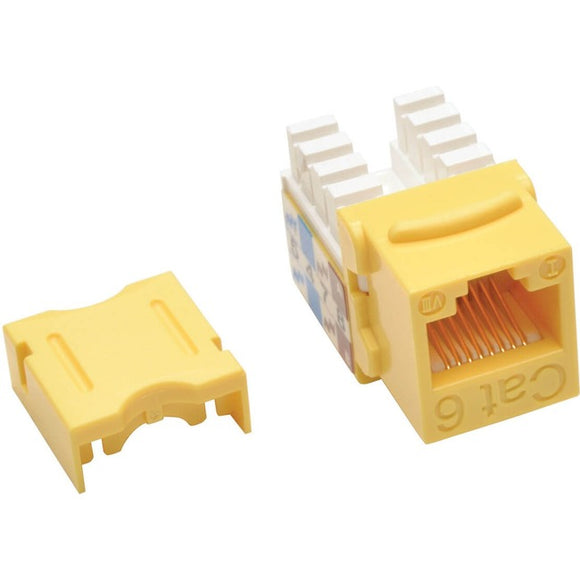 Tripp Lite Cat6 Cat5e 110 Style Punch down Keystone Jack RJ45 Yellow TAA