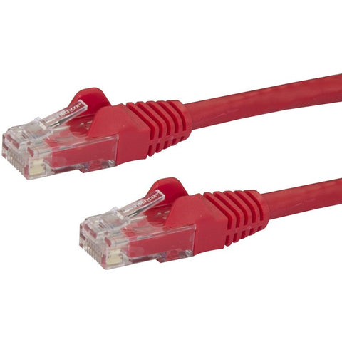 StarTech.com 25ft CAT6 Ethernet Cable - Red Snagless Gigabit - 100W PoE UTP 650MHz Category 6 Patch Cord UL Certified Wiring/TIA