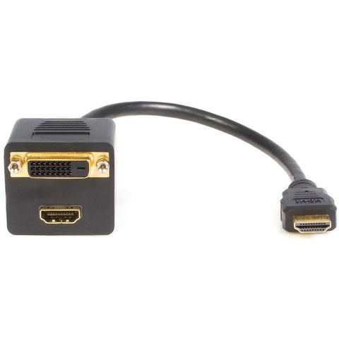 StarTech.com 1ft HDMI Splitter Cable, HDMI Male to DVI-D Female Adapter, Full HD 1920x1200p 60Hz, HDMI Male to DVI Female Splitter