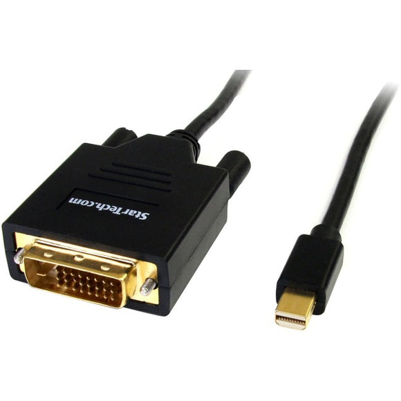 StarTech.com 6ft Mini DisplayPort to DVI Cable, Mini DP to DVI-D Adapter/Converter Cable, 1080p Video, mDP 1.2 to DVI Monitor/Display
