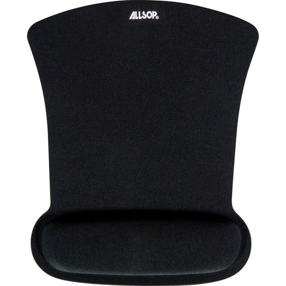 Allsop Ergoprene Gel Mouse Pad with Wrist Rest - Black - (30191)
