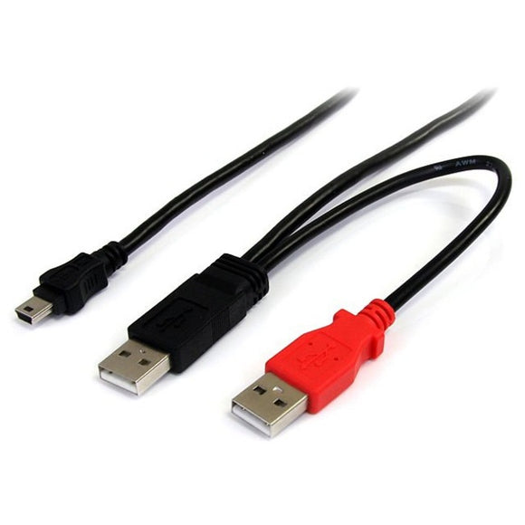 StarTech.com 1ft USB Y Cable for External Hard Drive