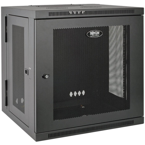 Tripp Lite 10U Wall Mount Rack Enclosure Server Cabinet Hinged w/ Door & Sides