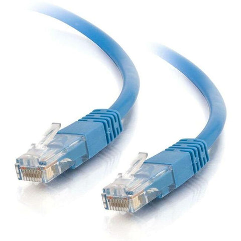 C2G-75ft Cat5e Molded Solid Unshielded (UTP) Network Patch Cable - Blue