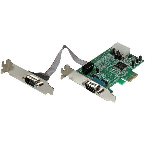 StarTech.com 2 Port Low Profile PCI Express Serial Card - 16550