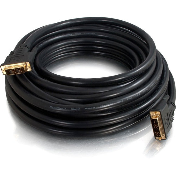 C2G 25ft Pro Series Single Link DVI-D Digital Video Cable M/M - In-Wall CL2-Rated