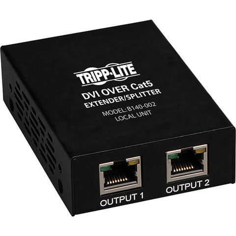 Tripp Lite DVI Over Cat5/Cat6 Video Extender Splitter 2-Port Transmitter 200'