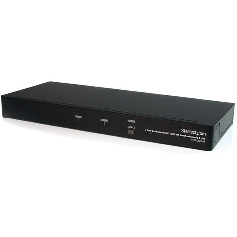 StarTech.com 2 Port Quad Monitor Dual-Link DVI USB KVM Switch with Audio & Hub