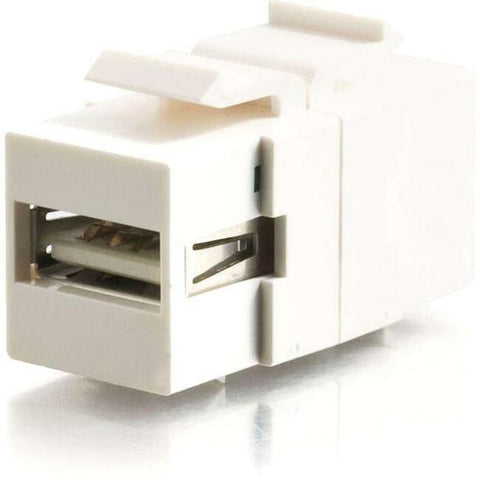 C2G Snap-In USB A/B Female Keystone Insert Module - White