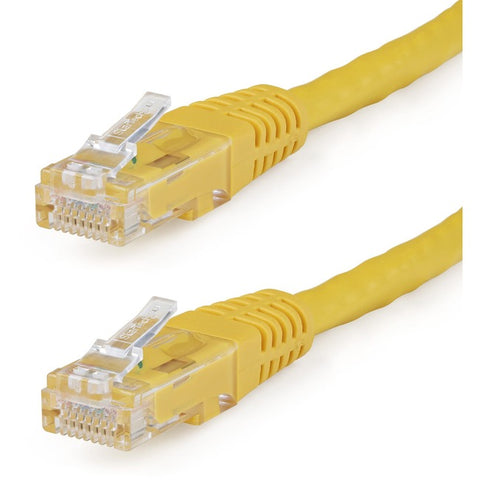 StarTech.com 6ft CAT6 Ethernet Cable - Yellow Molded Gigabit - 100W PoE UTP 650MHz - Category 6 Patch Cord UL Certified Wiring/TIA