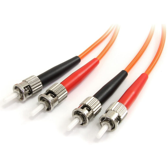 StarTech.com 1m Fiber Optic Cable - Multimode Duplex 62.5/125 - LSZH - ST/ST - OM1 - ST to ST Fiber Patch Cable
