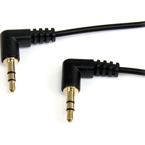 StarTech.com 6 ft Slim 3.5mm Right Angle Stereo Audio Cable - M/M