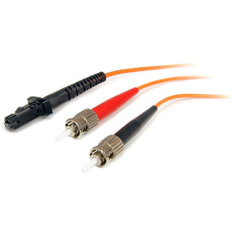 StarTech.com 1m Fiber Optic Cable - Multimode Duplex 62.5/125 - LSZH - MTRJ/ST - OM1 - MTRJ to ST Fiber Patch Cable