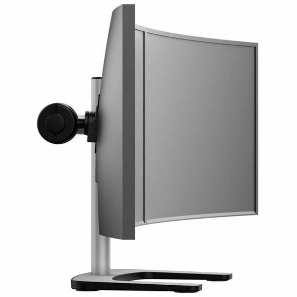 Atdec dual/single monitor desk mount - Freestanding base - Loads up to 26.5lb flat or 20lb curved - VESA 75x75, 100x100