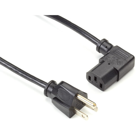 Black Box Power Cord - NEMA 5-15P to IEC-60320-C13 (Right-Angle), 6-ft.
