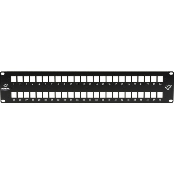 Black Box Multimedia Patch Panel - 2U, 48-Port