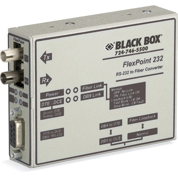 Black Box FlexPoint RS-232 to Fiber Converter