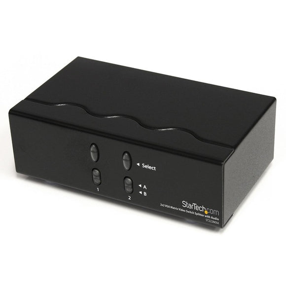 StarTech.com 2x2 VGA Matrix Video Switch Splitter with Audio