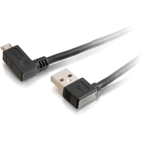 C2G 1m USB A to Micro-USB B Cable with Right Angeled Connectors-USB 2.0 3ft