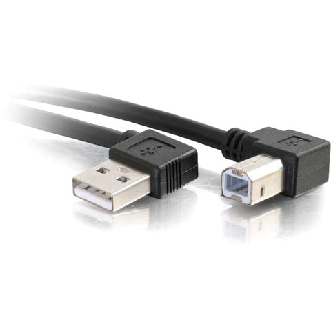 C2G 5m USB 2.0 Right Angle A/B Cable - Black (16.4ft)