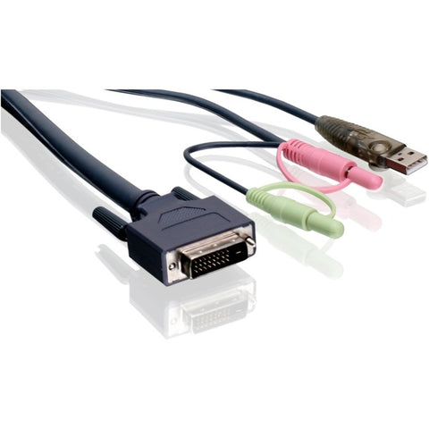 IOGEAR 6' Dual-Link DVI KVM Cable, with USB and Audio/Mic